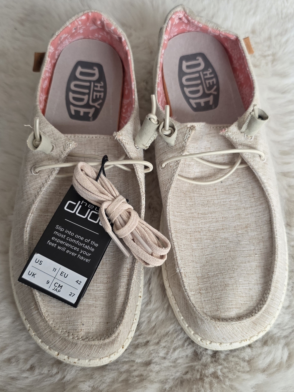 Hey Dude Women’s Light Beige Wally Slip-On Loafers